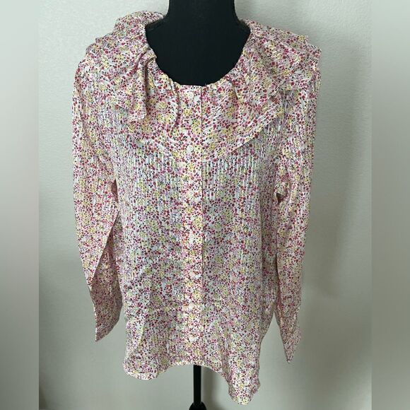 NWT J.Crew Ruffle Top  - Picture 2 of 8